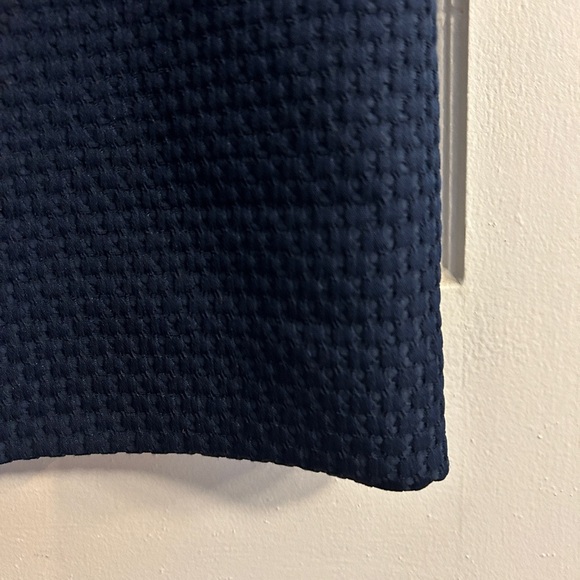 J. Crew Portfolio Matelasse Sleeveless Sheath Dress Navy Blue 2 - Picture 7 of 11